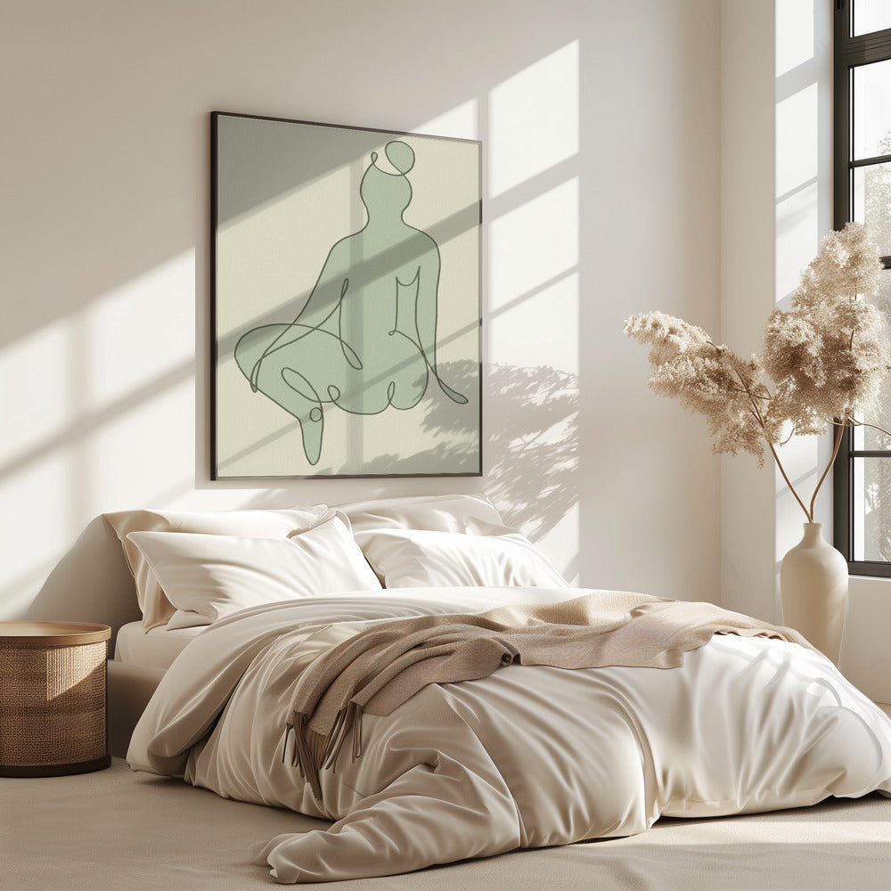 Zittend Groen | Poster