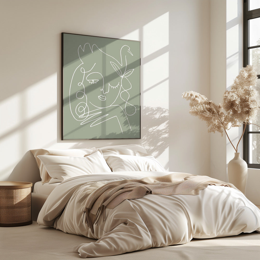 Vrouw Groen | Poster