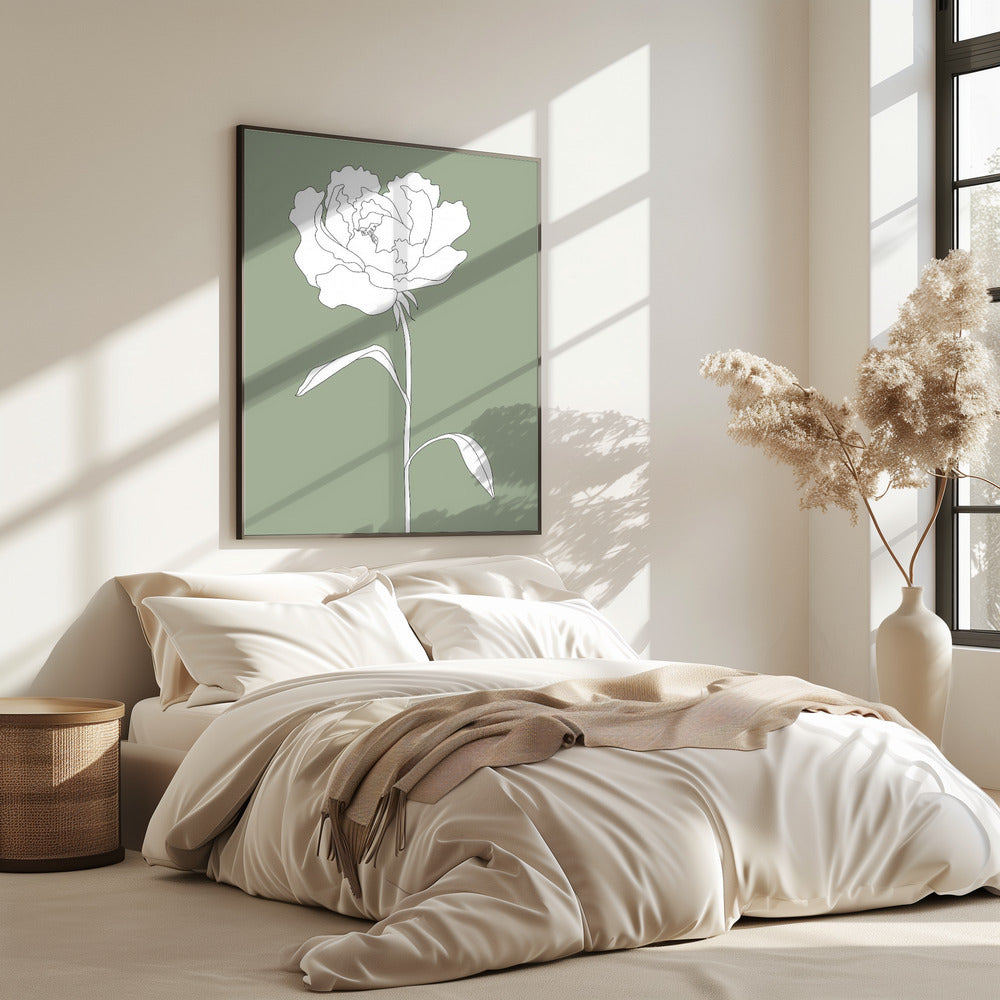 Roos in het groen | Poster
