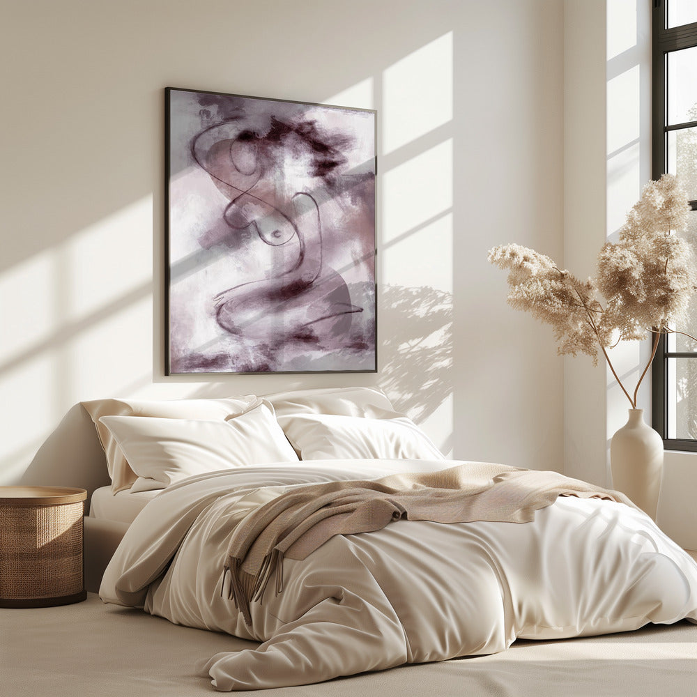 VROUW FIGURATIEF ABSTRACT SCHILDERIJ PAARS | Poster