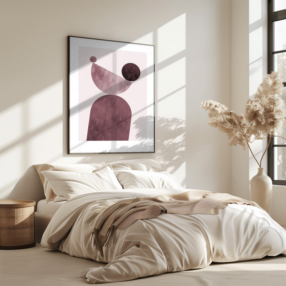 Geometrische vormen paars | Poster