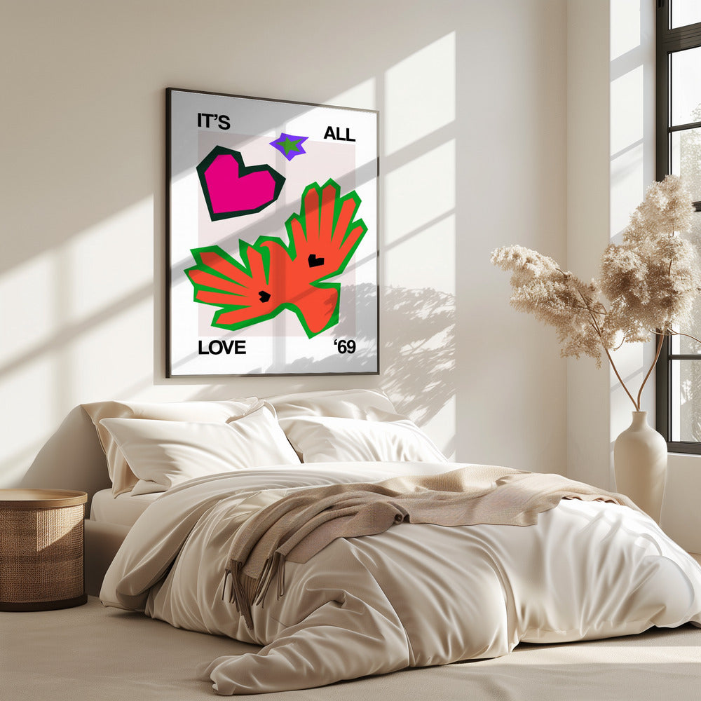 Het is allemaal liefde '69 Bird Orange | Poster