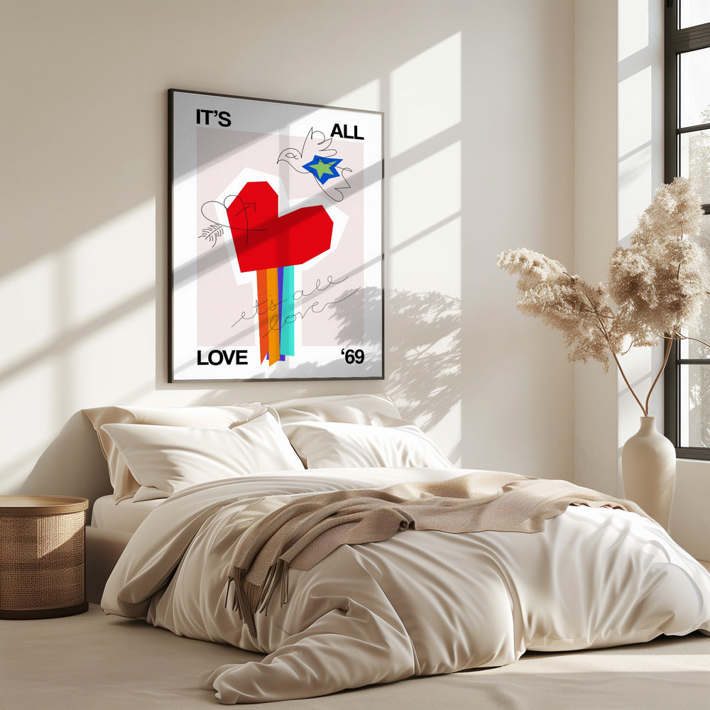 Het is allemaal liefde '69 Hart Greige | Poster