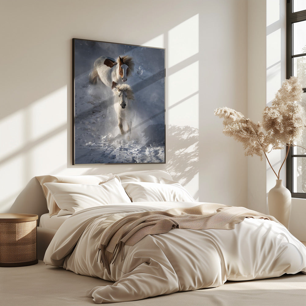 Twee paarden | Poster