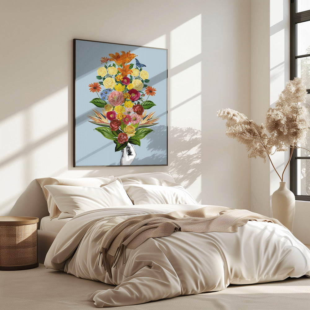Botanical blue bouquet | Poster