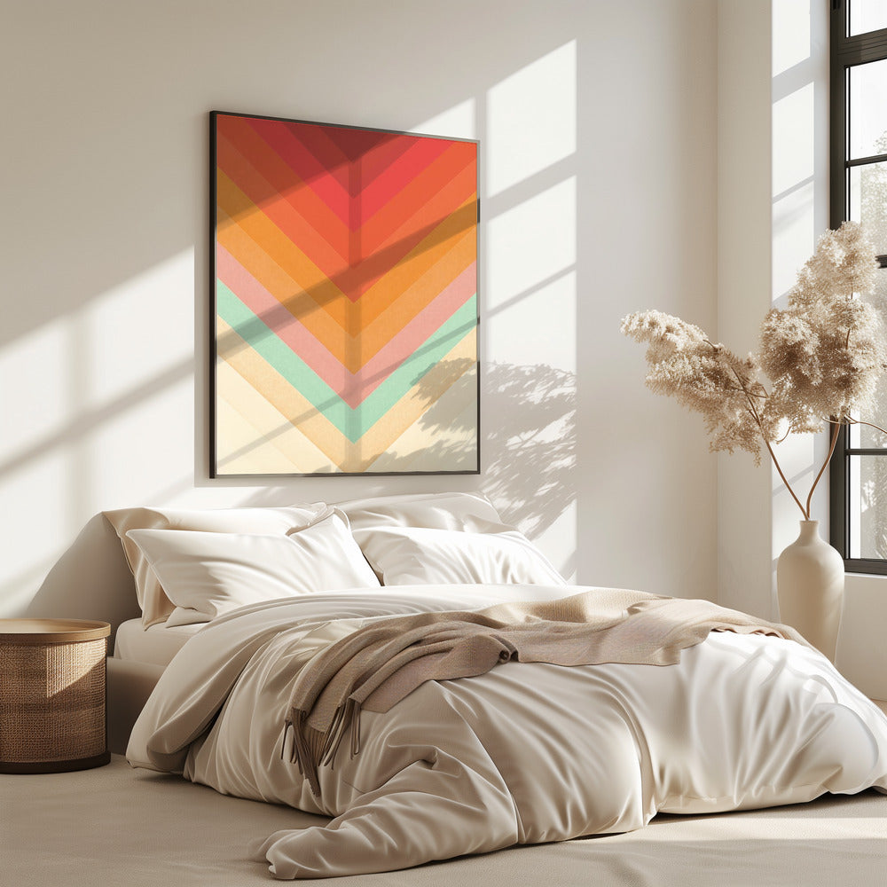 Regenboog Chevrons | Poster