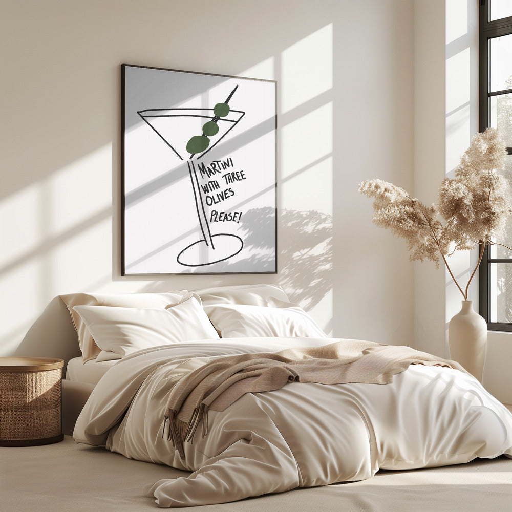 Olijven Trio Martini | Poster