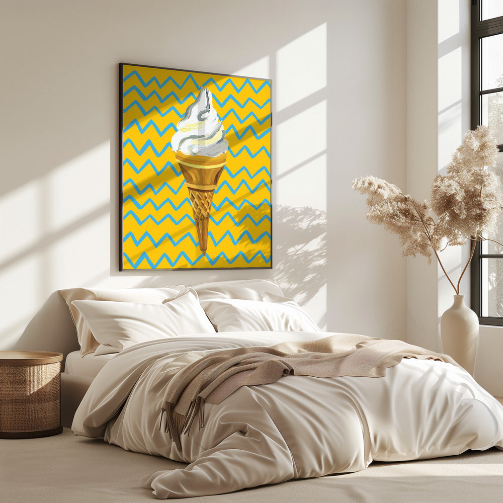 IJs Geel Zigzag | Poster