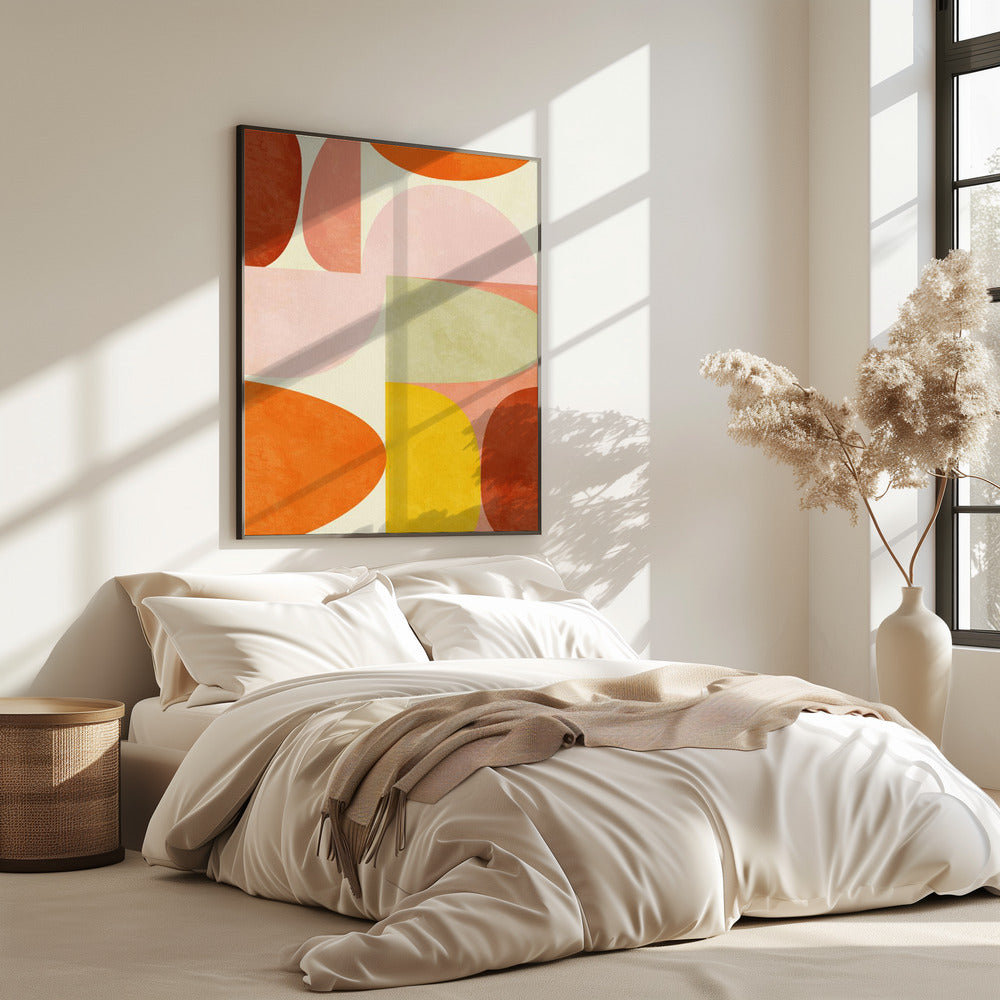 Warm Pastel Geometry | Poster