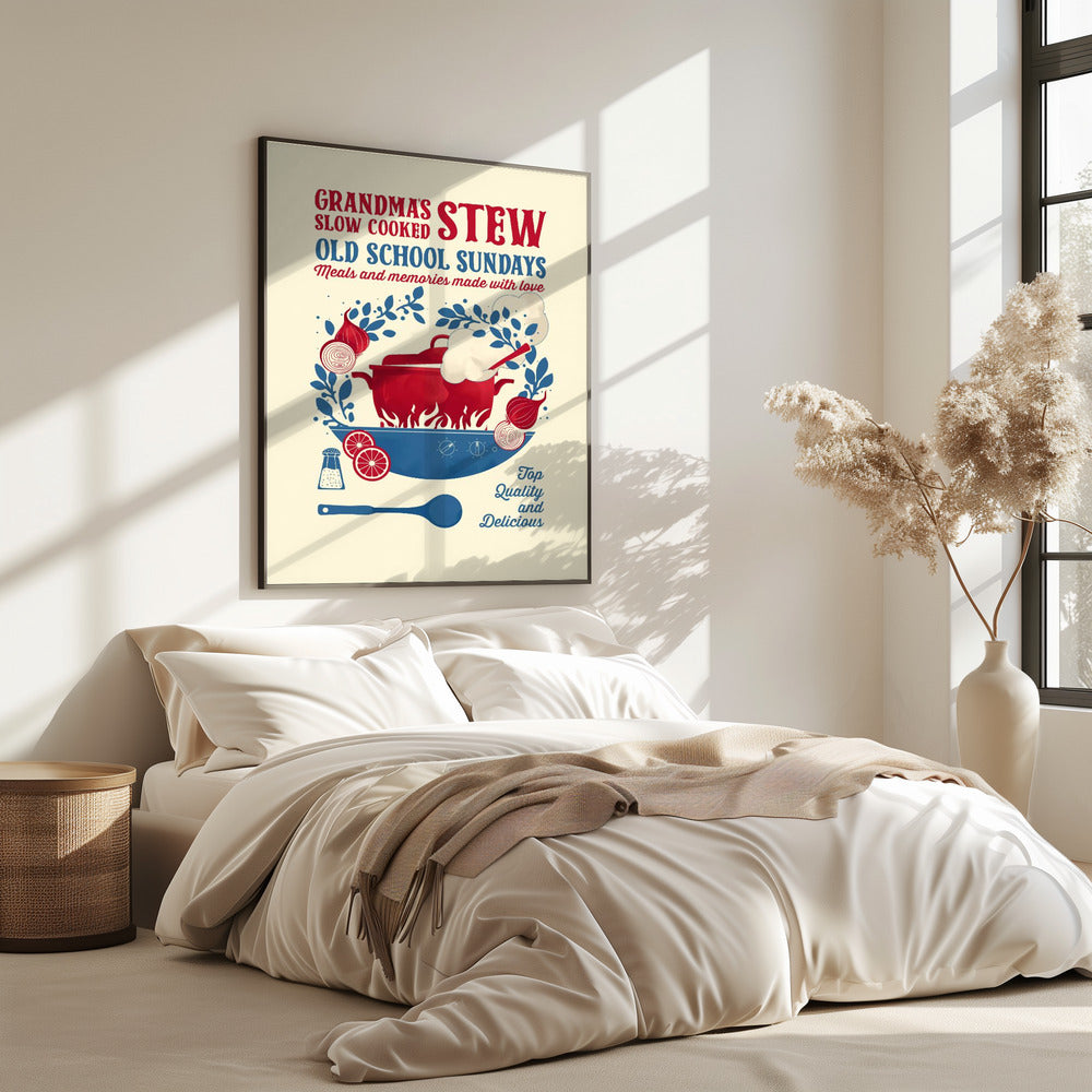 Oma's stoofpot keuken print | Poster