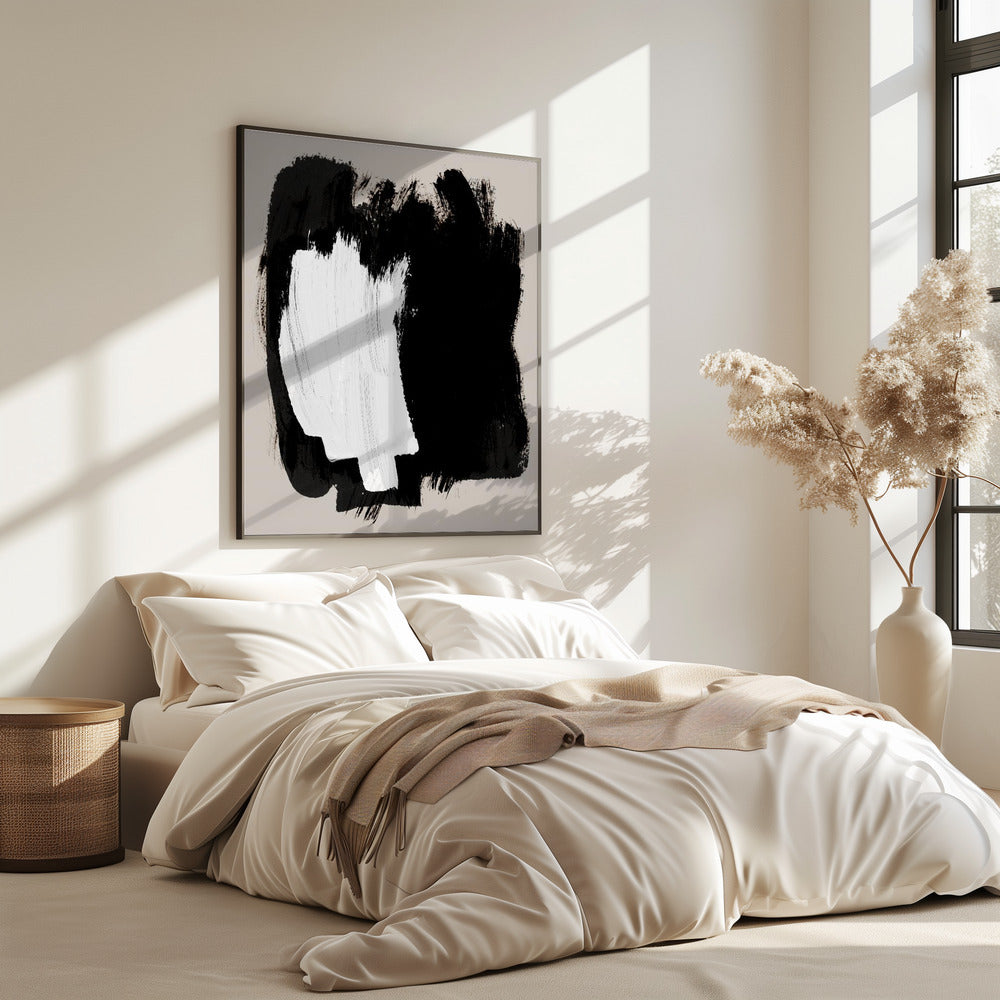 Abstracte penseelstreken 16 | Poster