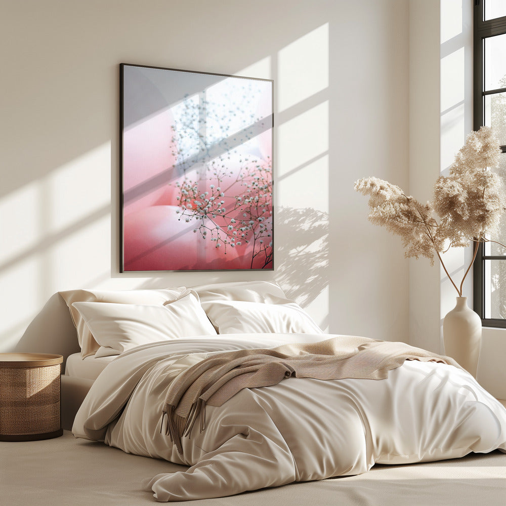 Delicate ballonnen met bloem | Poster