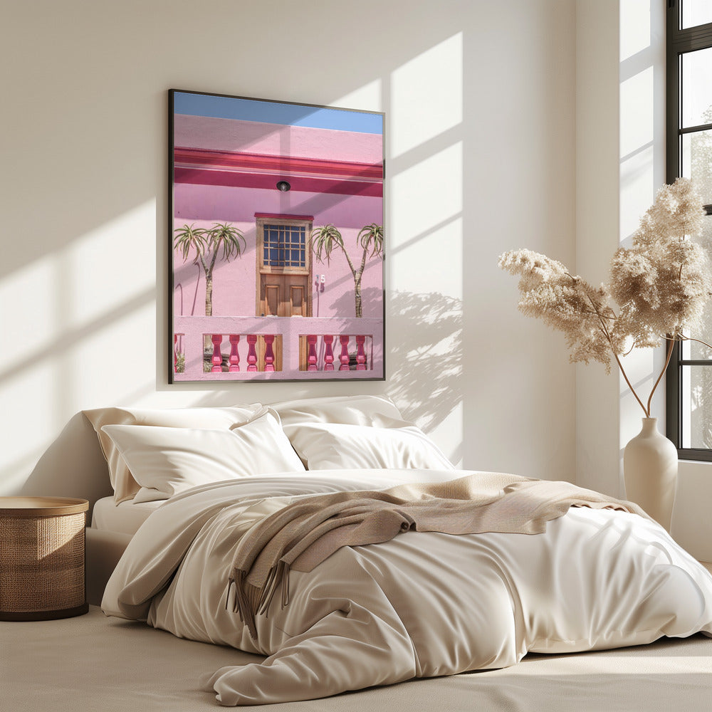 Perzikkleurige gevel | Poster