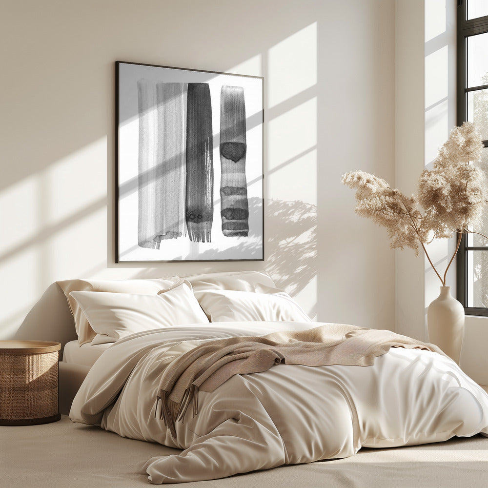 Monochrome strepen | Poster