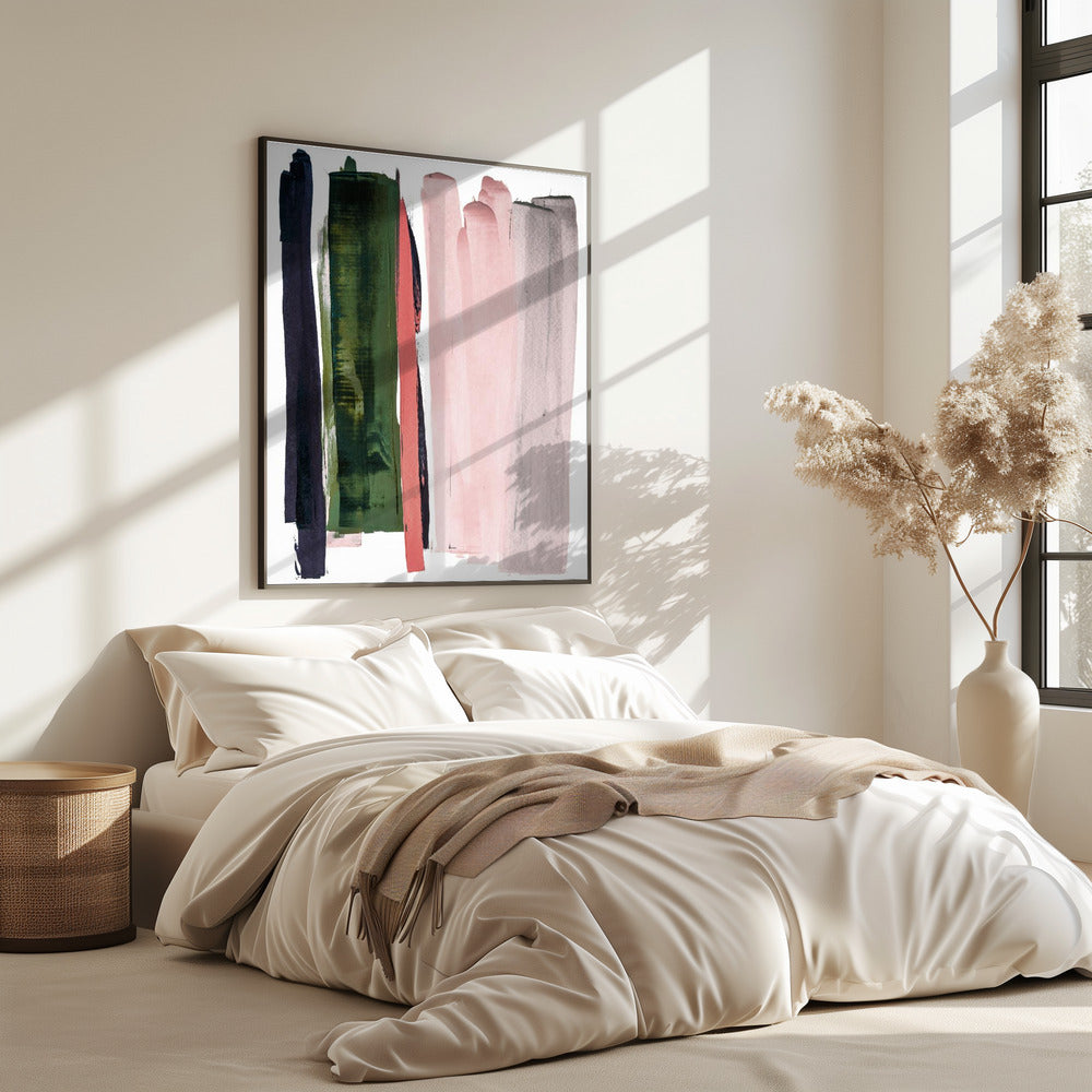 Verticale penseelstreken | Poster