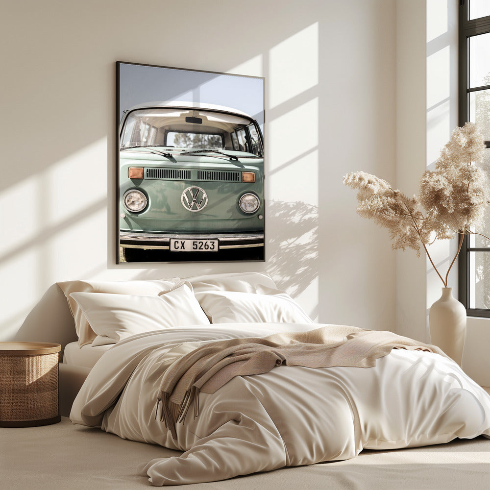 Klassiek ontwerp in zachte groene tinten auto's | Poster