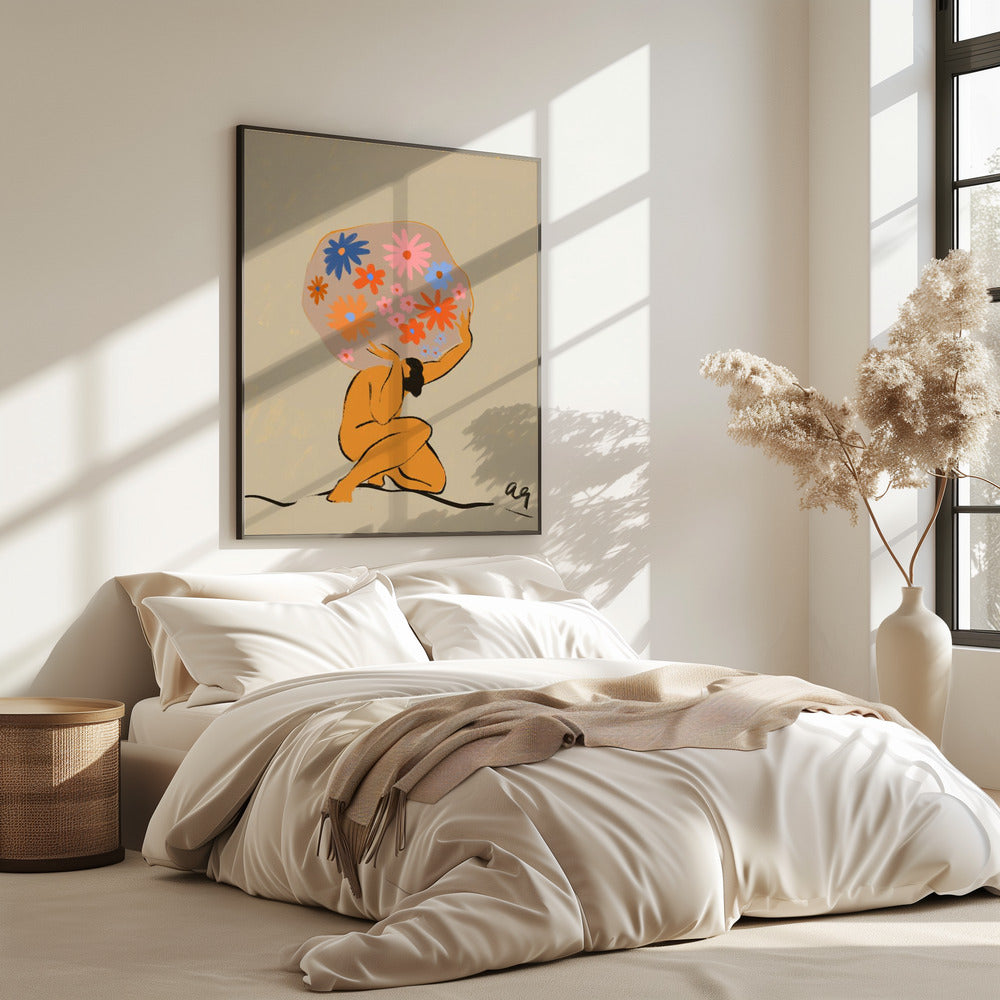 Wereld op haar schouders | Poster