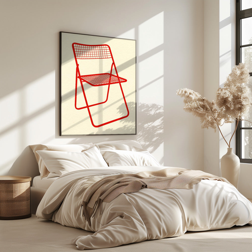 Ted Net Stoel Rood | Poster