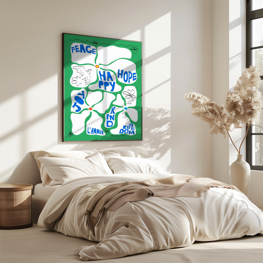 Bloem van de Tijd - Groen | Poster