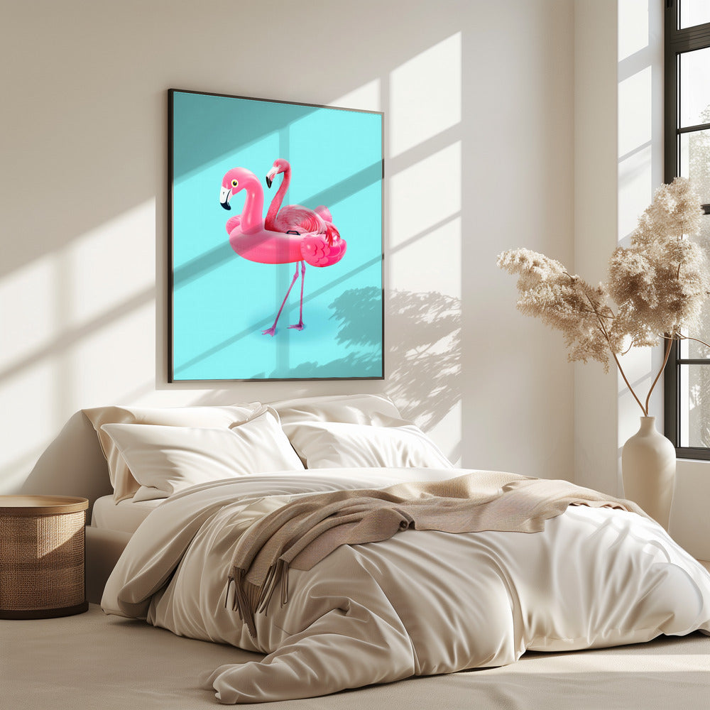 Flamingo op Resort | Poster