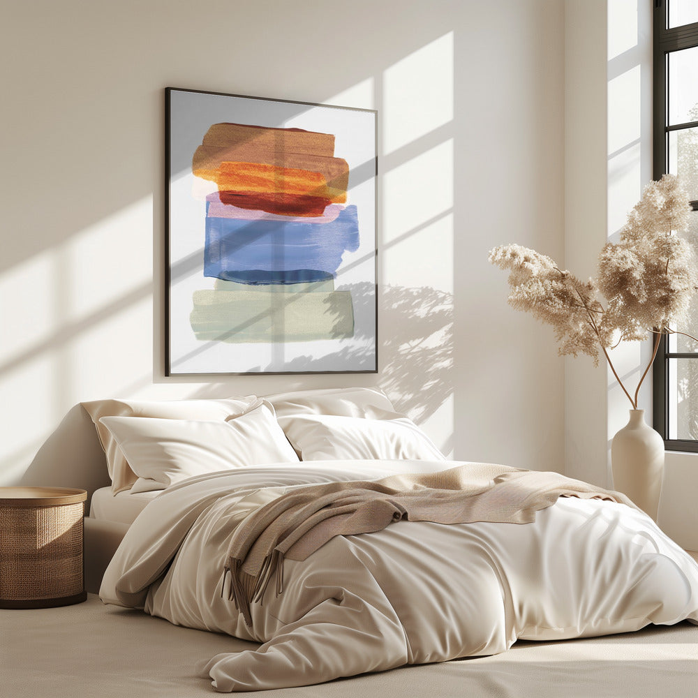 Abstracte penseelstreken 49 A1 | Poster