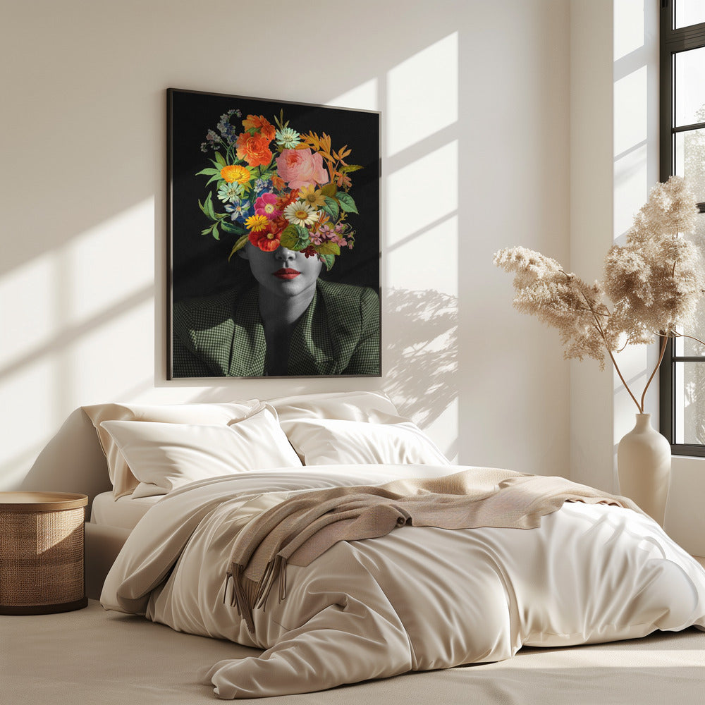 Groen Vintage Boeket | Poster