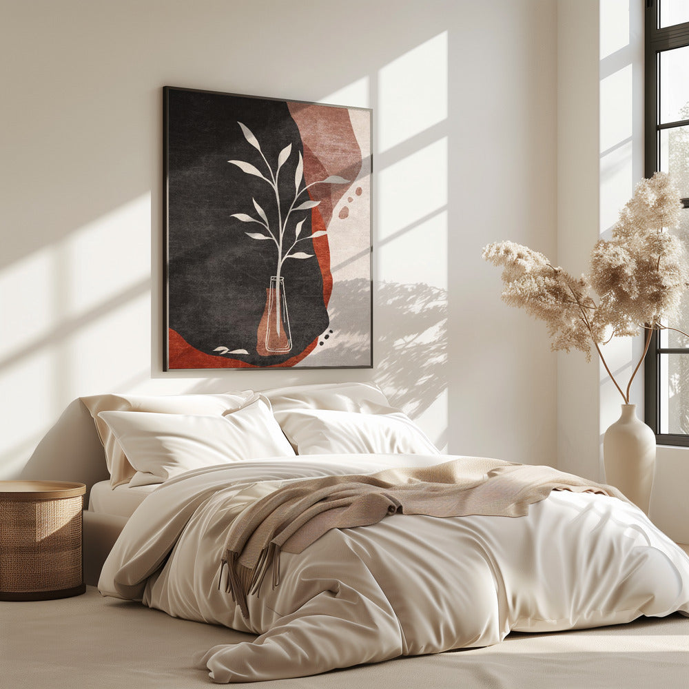 Vase and Leaves | Poster