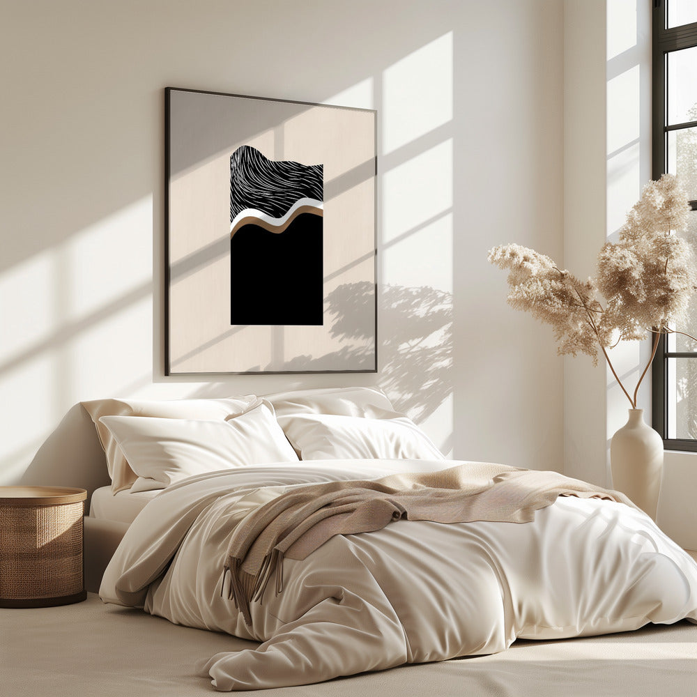 Monochrome golven | Poster