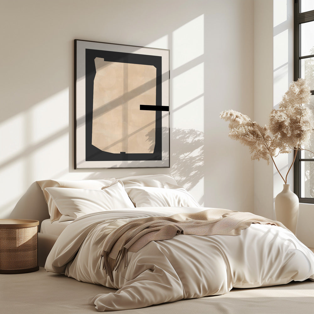Abstract beige schilderij | Poster