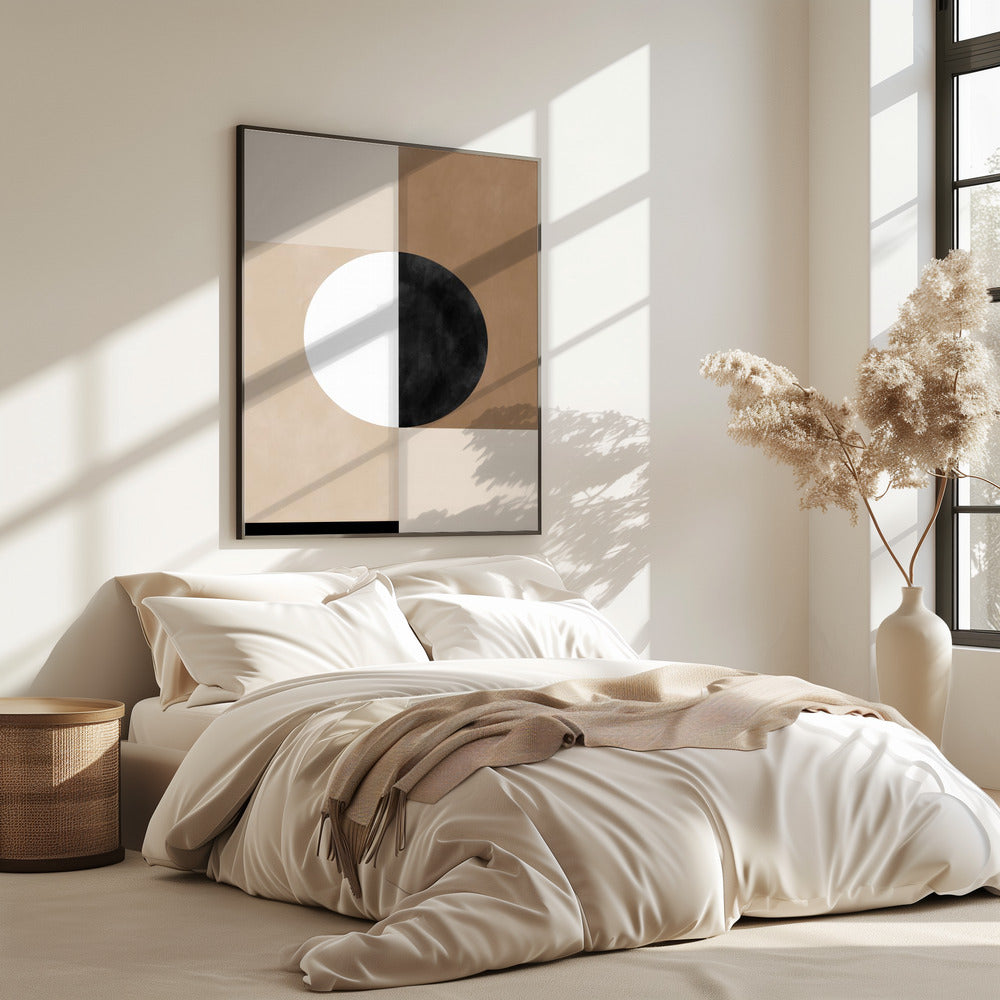 Geometrische vormen met een centrale cirkel | Poster