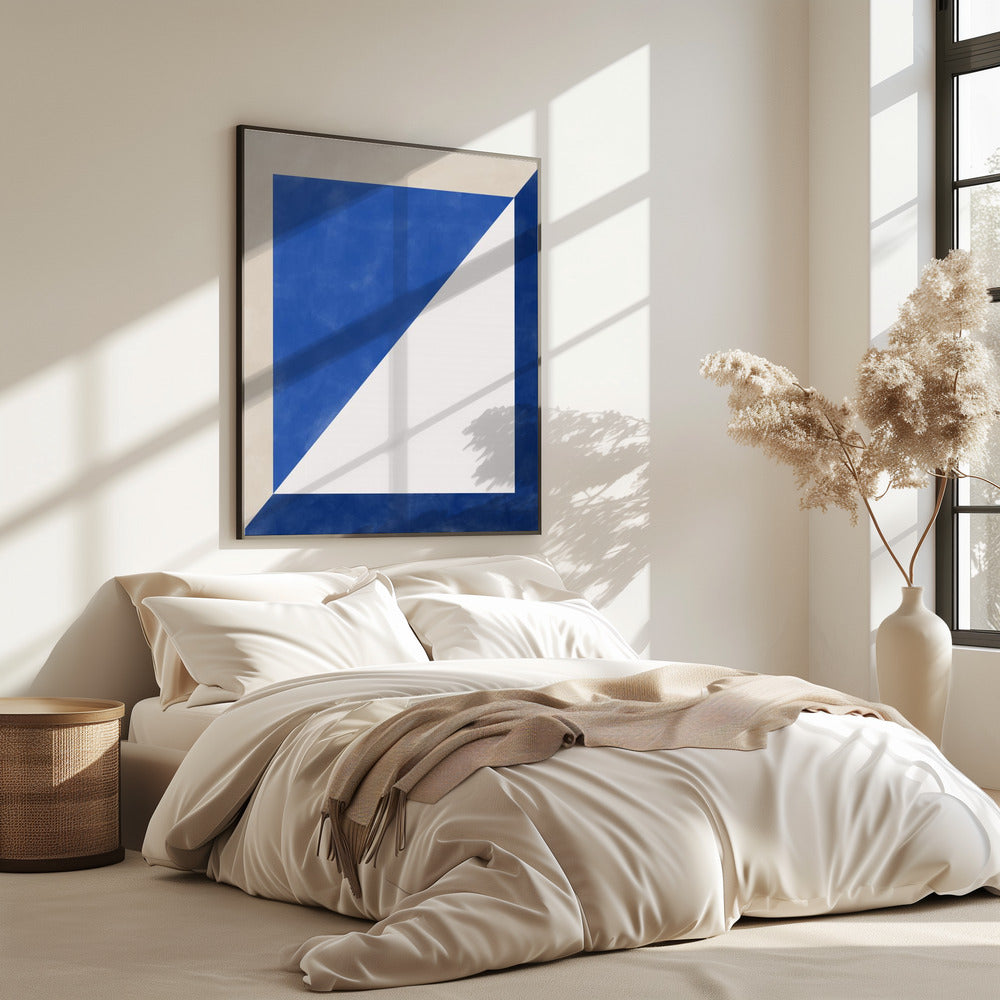 Blauw Geometrisch Spel | Poster