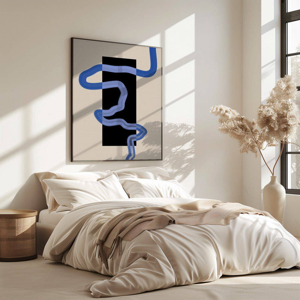 Blauwe padstroom | Poster
