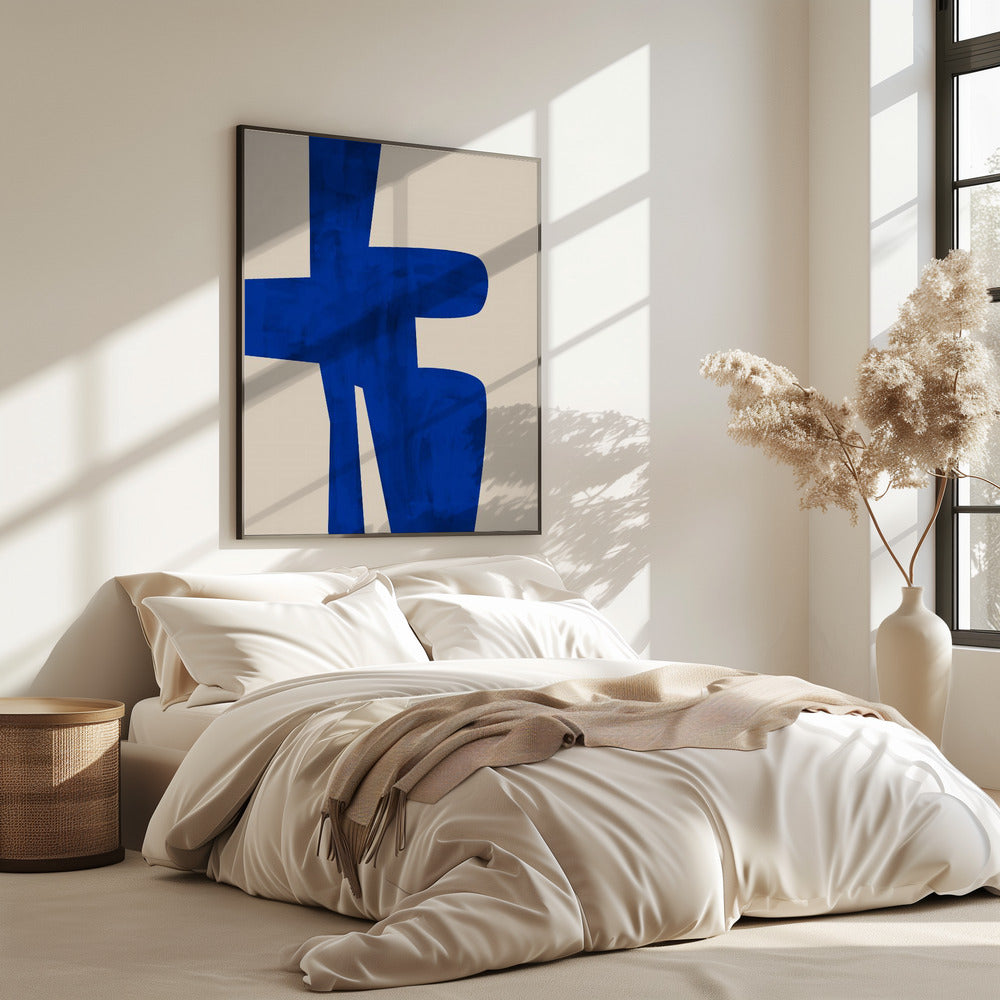 Blauwe Harmonie Vorm | Poster