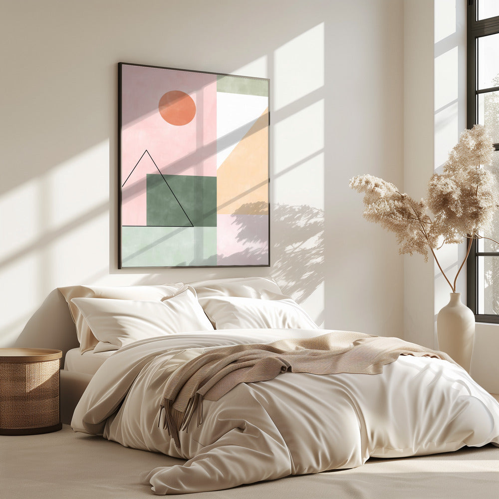 Pasteltinten met minimalistische vormen | Poster