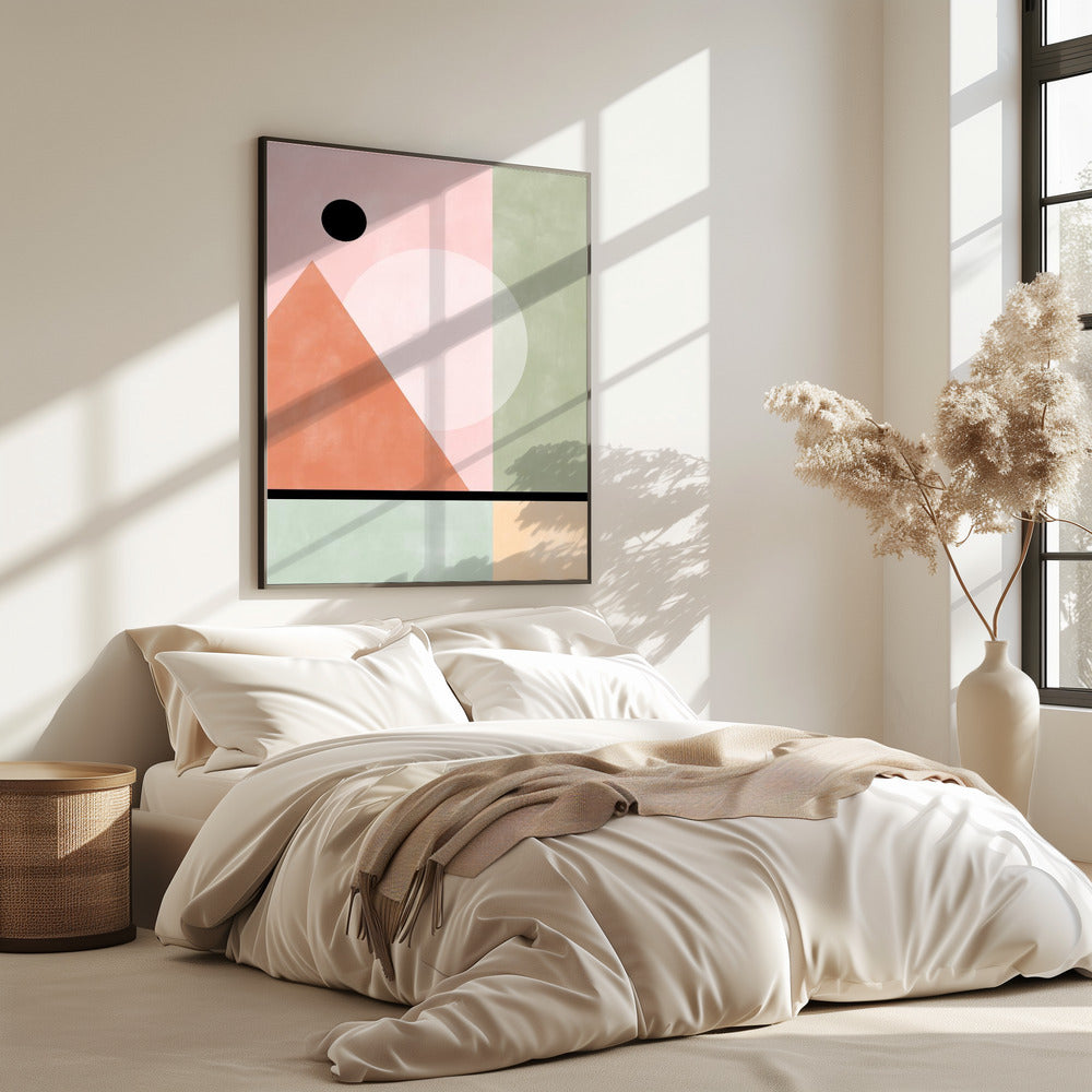 Geometrische vormen in pasteltinten | Poster