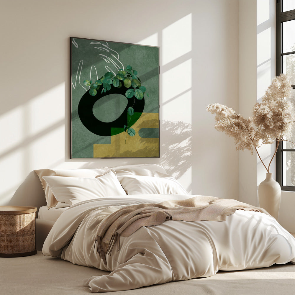 Bladeren Meer 4 Groen | Poster