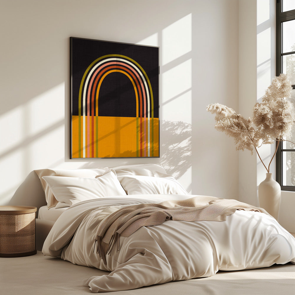 Geo Shapes Herfst 21 Regenboogboog | Poster