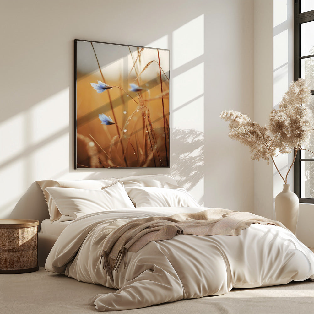 Blue Blooms at Dawn | Poster
