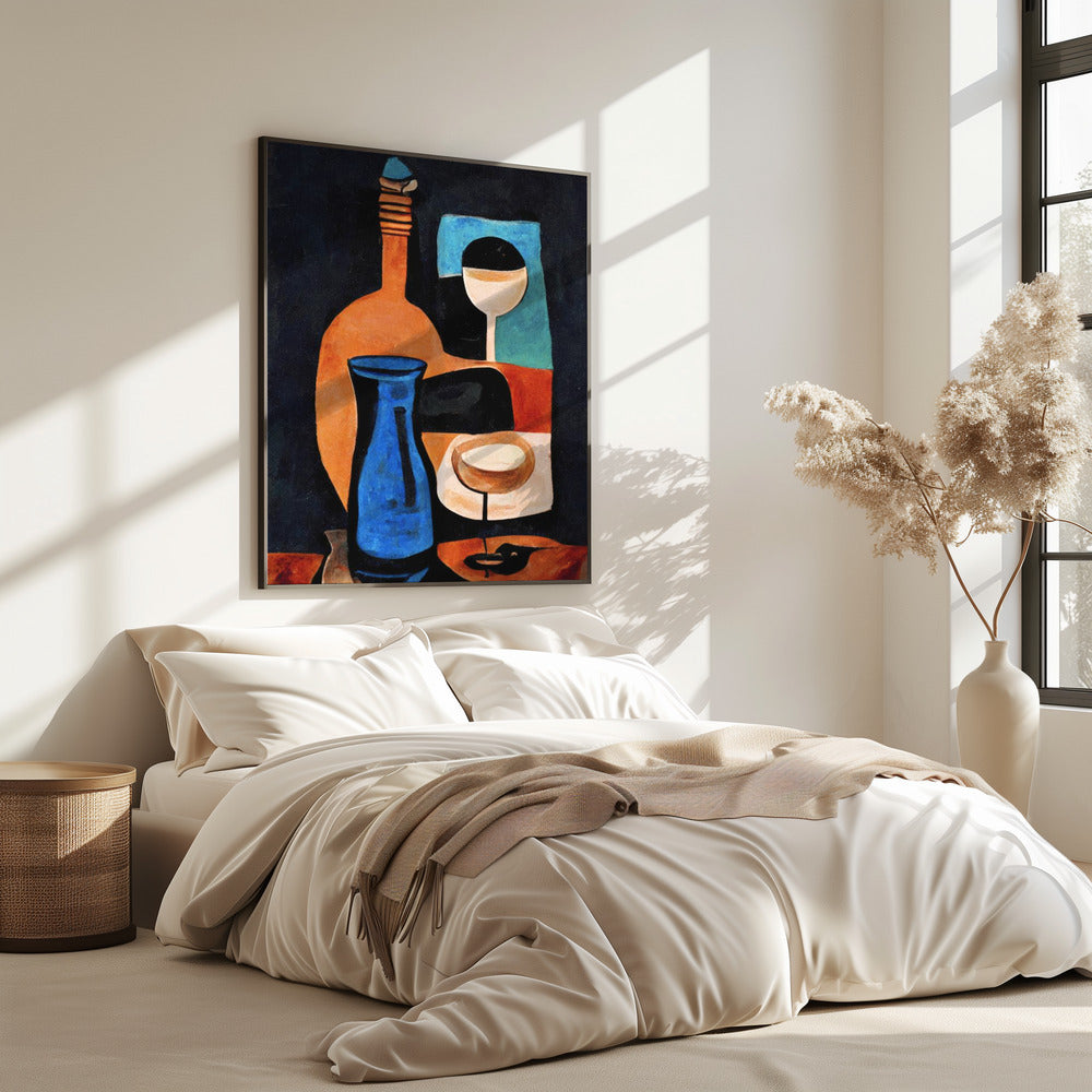 Stilleven met wijn | Poster