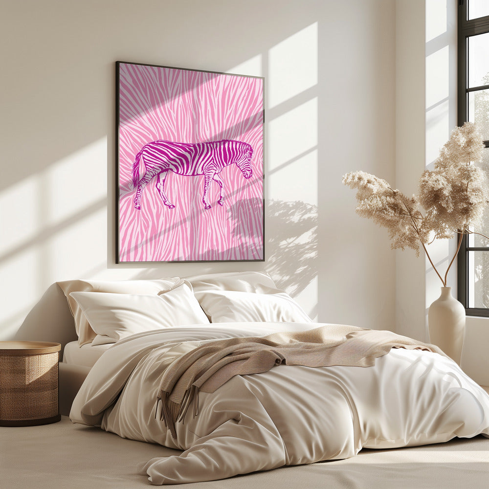 Afrikaanse zebra in opvallende camouflage | Poster