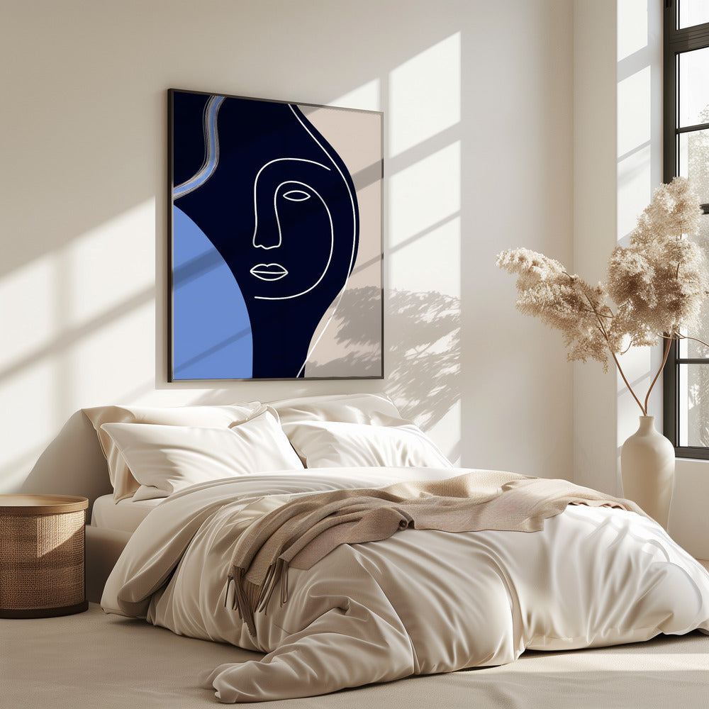 Lijnkunst Gezicht | Poster
