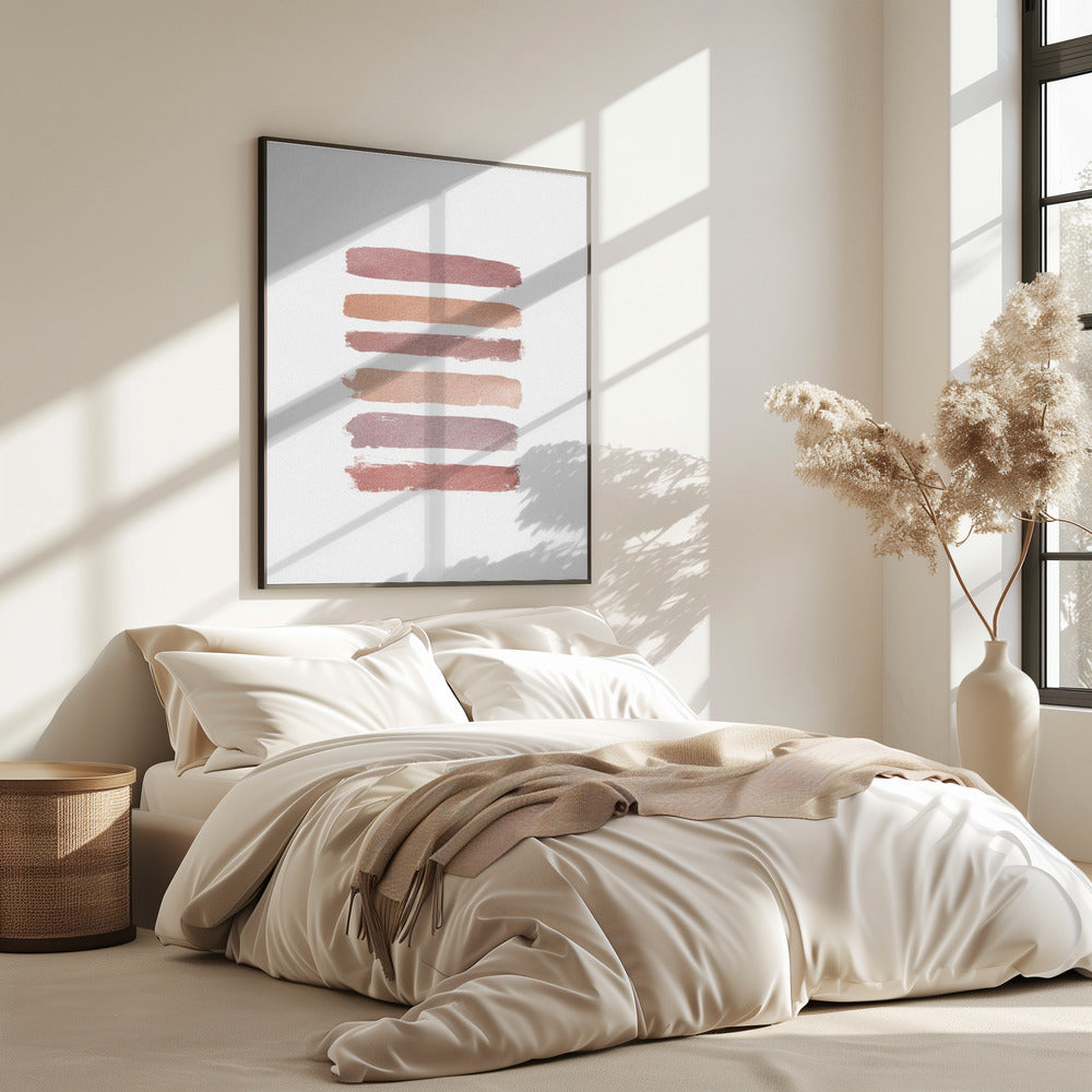 Dusty Rose Strepen | Poster
