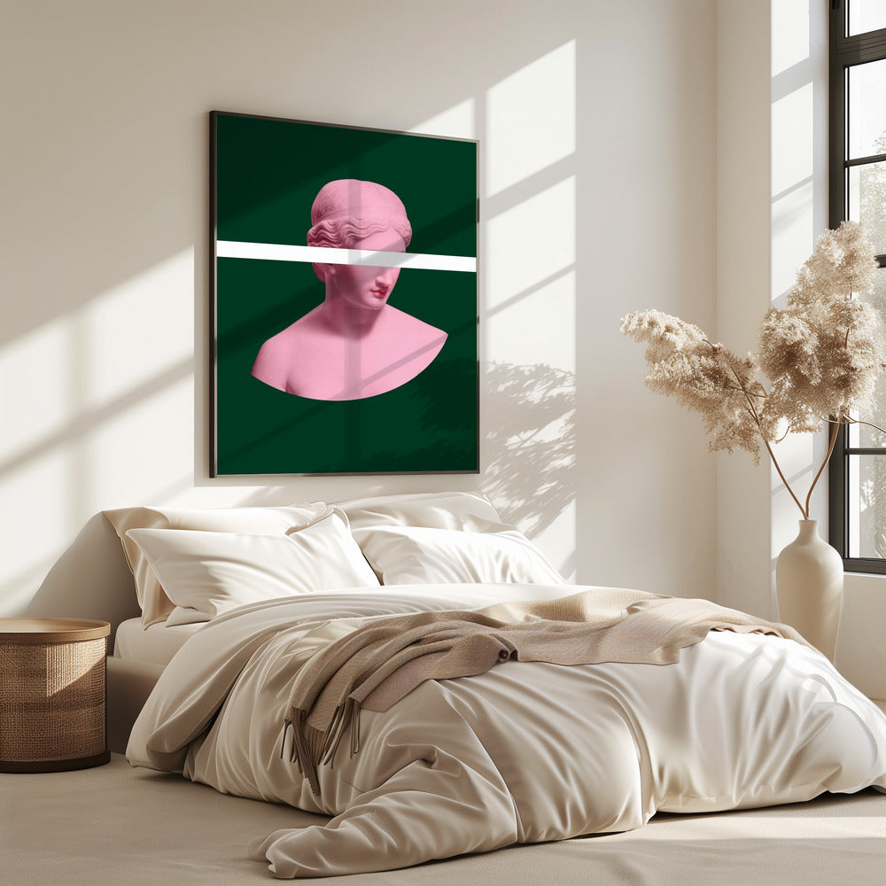 Roze en groene Artemis | Poster