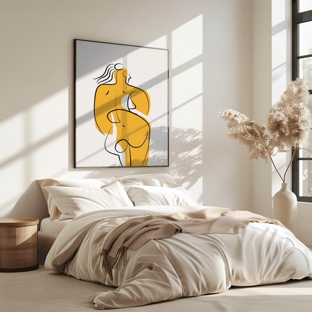 Lijnen en curven in naakt | Poster