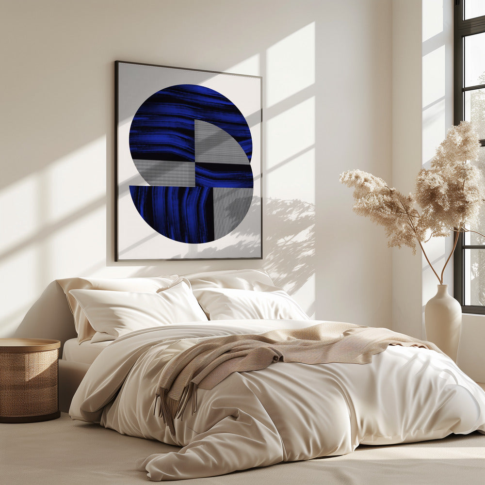 Scandinavisch in blauw en zwart 2 | Poster