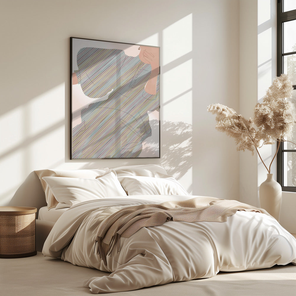 Gestreepte elegantie | Poster