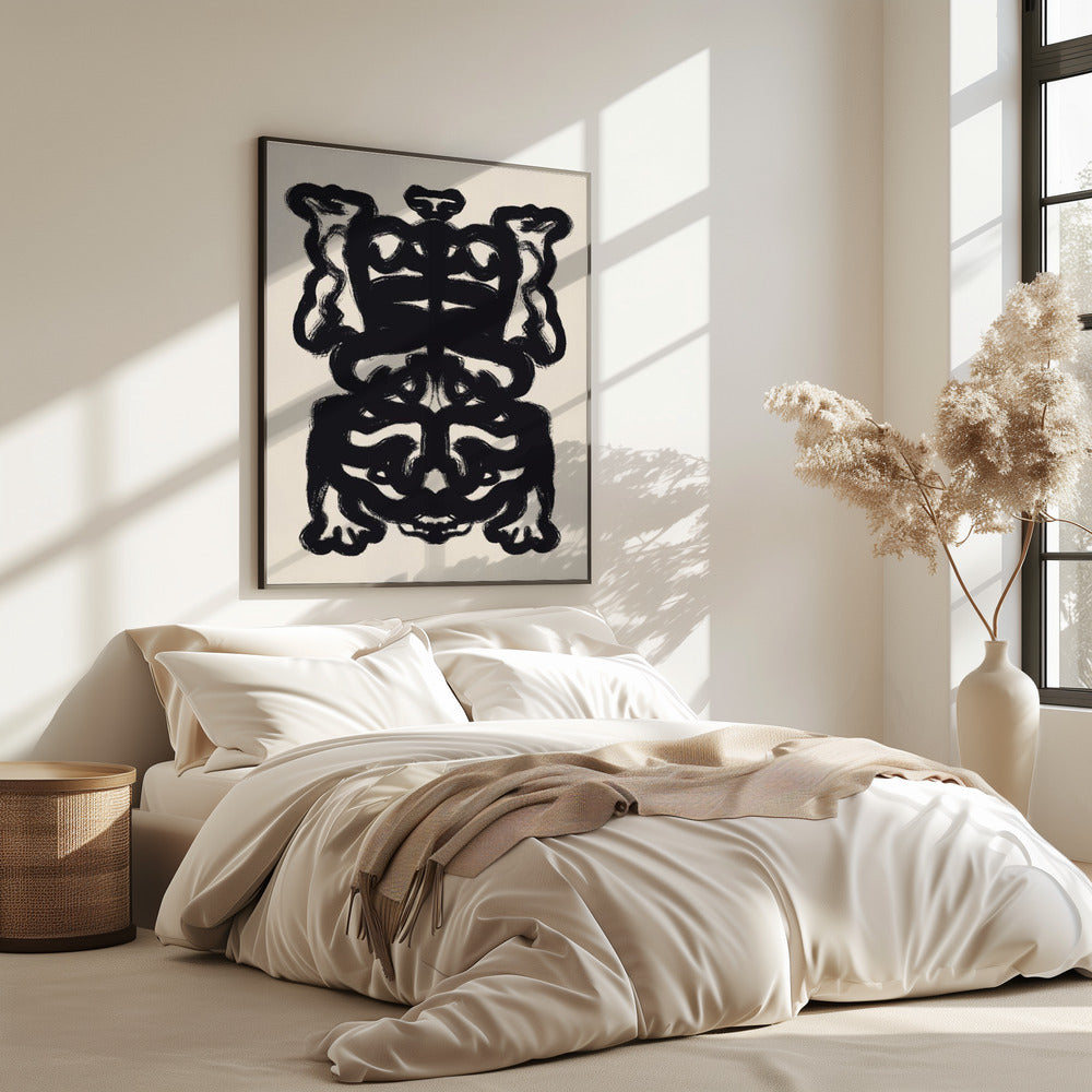 Symmetrisch zwart patroon | Poster