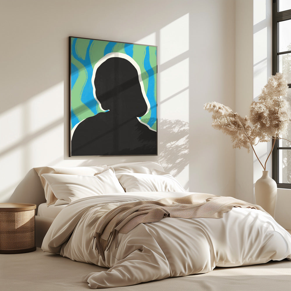 Anoniem portret in koele kleuren | Poster