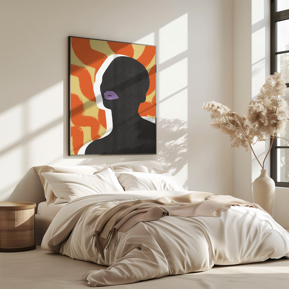 Anoniem portret in de zon | Poster