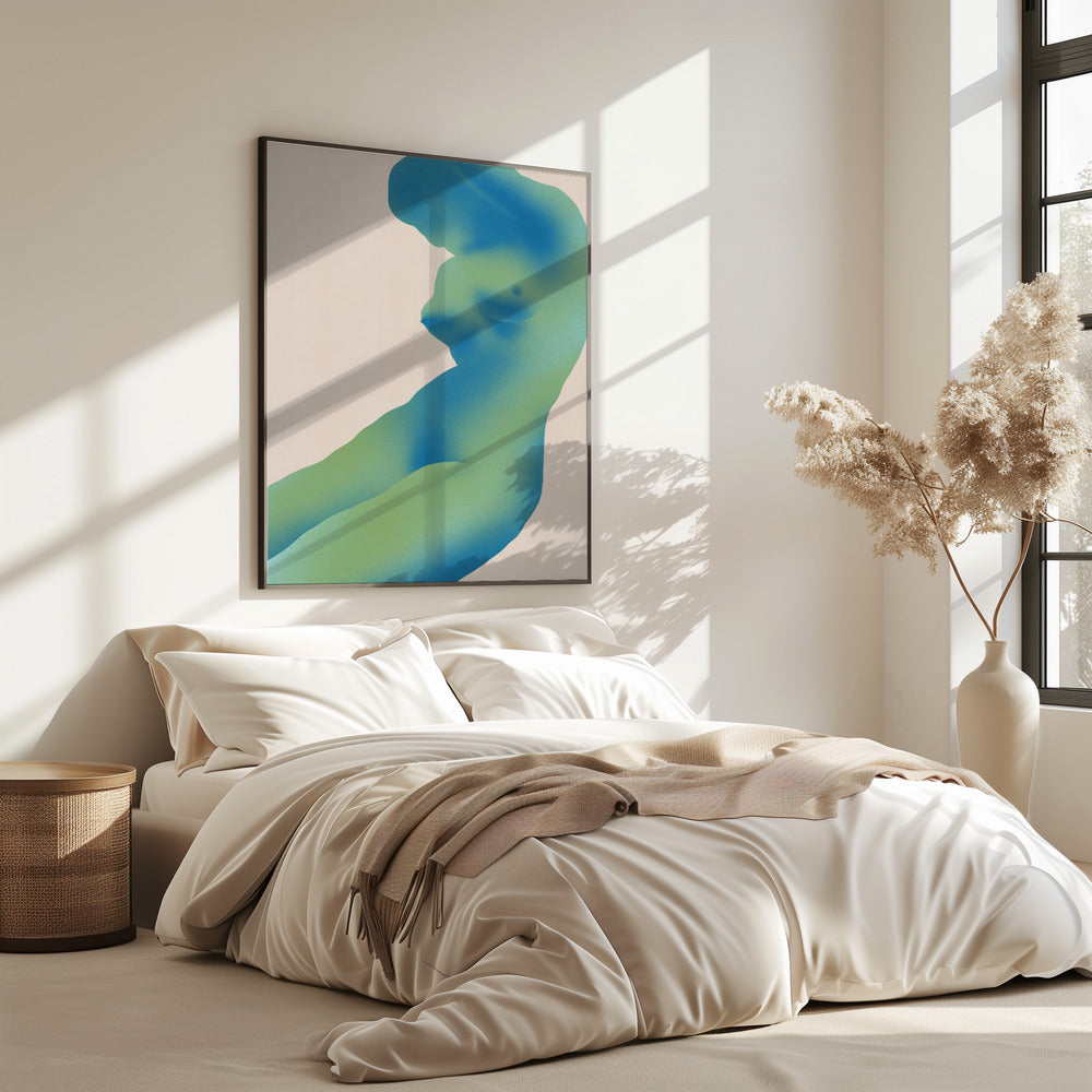 Menselijke figuur abstract met gradiënten | Poster